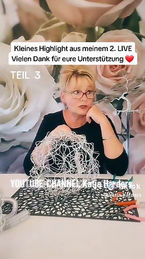 TEIL 3 Kleines Highlight aus meinem 2. LIVE Herstellung einer DRAHTKUGEL mit LICHTERKETTE Vielen Dank für eure Unterstützung ❤️ #katjaharders #aluminiumdraht #drahtkugel #drahtkugelmitlicht #lichtkugel