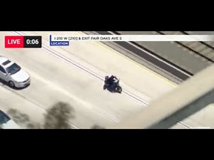 WATCH: Police chase of stolen motorcycle in LA ends in apartment complex