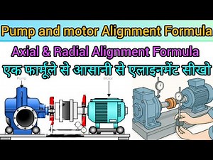 PUMP Motor Axial and Radial Alignment Formula | alignment procedure in Hindi | alignment formula