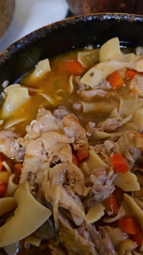 I made chicken noodles soup from scratch today 😋