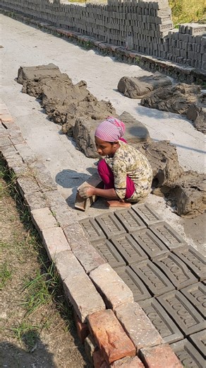 How To Make Clay Brick Handmade #brick #brickwork #brickmaking #claybrick #handmake #youtubeshorts