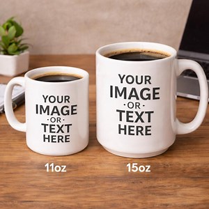 Personalised Photo/logo Mug | 11oz or 15oz Jumbo | Printed Coaster | Birthday Gift | Office Mug - Etsy UK