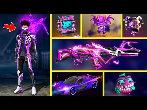 RETO: SOLO PUEDO USAR COSAS MORADAS 💜 FREE FIRE