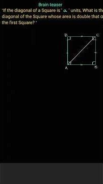 Brain Teaser "Geometry of a Square " #education #maths #geometrydash #education #tutorial#maths