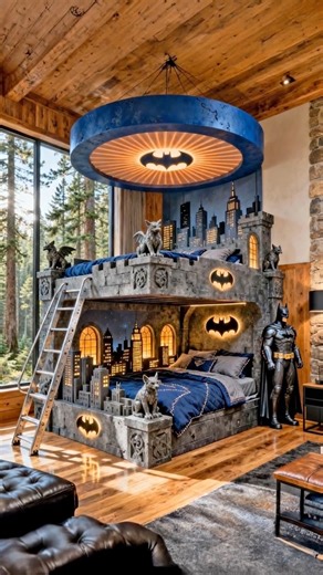 Absolutely in love with these superhero bunk beds! 👏👏 #interiordesign | Inspiring Designs