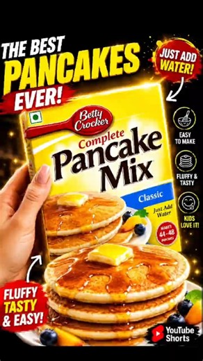 🥞 Just add water & watch the magic! ✨ Fluffy pancakes in minutes! 🤤 #Shorts #PancakeMix #EasyRecipe