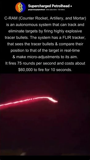 C-RAM firing at night