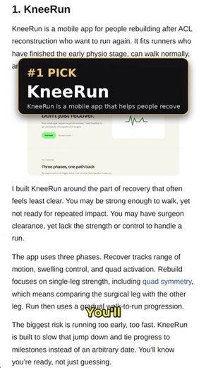 Best ACL Recovery Apps for Runners in 2026