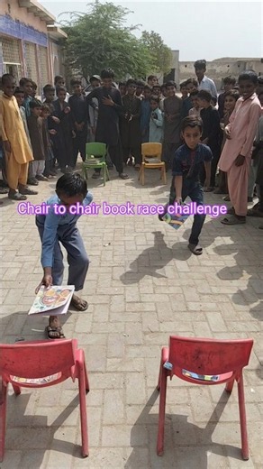 chair to chair book race challenge game/very interesting game for kids