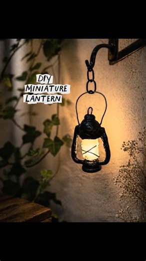 How to make DIY miniature lantern 🏮 #miniature #lantern #craft #diy #shorts
