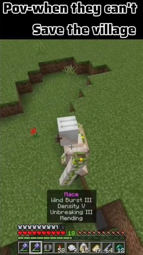 Insane Mace + Elytra Swap in Minecraft Bedrock 😳🔥 | Mid-Air elytra Trick vs Iron Golems