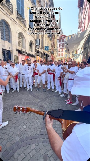 ✨ Chants basques du jour à Bayonne en ouverture ! Magique, vibrant, authentique. Les voix résonnent, les cœurs s’ouvrent. 🎶❤️ #Bayonne #ChantsBasques #CultureVivante #PaysBasque #MagieDuMoment | Alain Cayeux