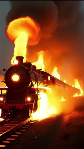 Burning Train #train #fire