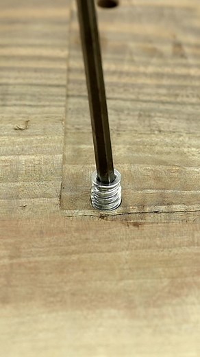 Threaded inserts are always so fun to insert #woodwork | Blacktail Studio