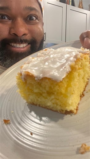 My favorite cake recipe! Cinnamon Roll Cake in 30 seconds. #easyrecipesathome #cakes #cakesofinstagram #disneyadult Recipe: 1 (15.25- ounce) box yellow cake mix 4 eggs 3/4 cup vegetable oil 1 teaspoon vanilla 1 cup sour cream (not light) 1 cup light brown sugar 1 tablespoon ground cinnamon 2 cups powdered sugar 3 tablespoons milk Preheat the oven to 325°F. Coat a 9×13 pan with nonstick spray and set aside. In the bowl of your stand mixer combine the cake mix, eggs, oil, vanilla and sour cream. M