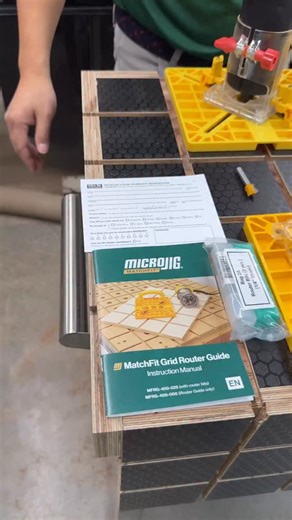 MICROJIG on Instagram: "It’s back! 🎉 The MatchFit Grid Router Guide is officially back in stock. Create perfect, repeatable dovetail clamping grids—no measuring, no guesswork. Just route and go. 🟩 Self-indexing design 🟩 Works with MatchFit Dovetail Clamps 🟩 Perfect for benches, jigs, sleds & fixtures If you’ve been waiting to build a MatchFit grid the right way… now’s the time. https://www.microjig.com/products/grid-guide-kit?sca_ref=7546546.S3tELOxVqX"