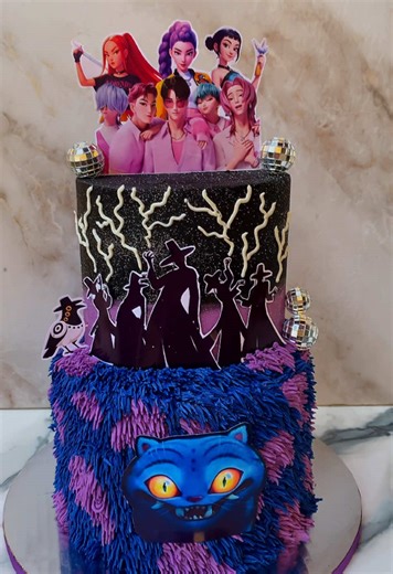 Pastel diseño SajaBoys y Guerreras del K-Pop