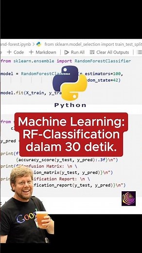 Machine Learning: Random Forest Classification Python dalam 30 detik.
