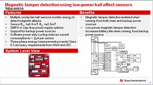 Detecting magnetic tampering using hall-effect sensors: Tamper detection magnetic sensing design | Video | TI.com