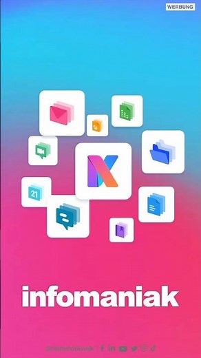 35GB kostenloser Cloudspeicher mit Infomaniak Mail & kDrive ☁️🇨🇭📱