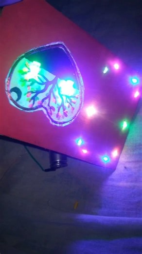 Handmade led hart card 💖 | Beautiful DIY light art 🎨 | easy craft #shorts #viralvideo