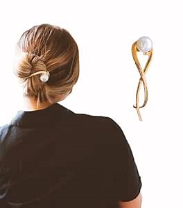 ANDI Antoinette Vintage Metal Hair Accessory for Women and Girls, French Twist Hair Pin