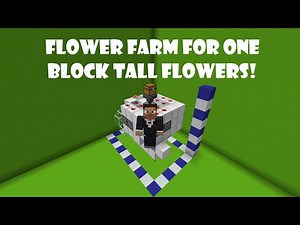 Flower Farm for One Block Tall Flowers - Minecraft Bedrock Tutorial
