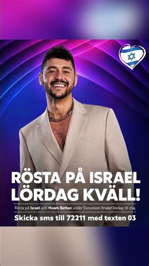 Rösta på Israel i Eurovision lördag den 16 maj! 🇮🇱🇸🇪 #Israel #Eurovision #sverige