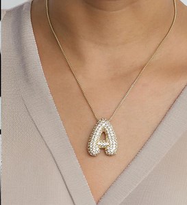 Diamond Initial Necklace - Etsy France