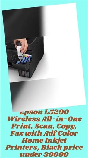 Epson L5290 Wireless All-in-One Print, Scan, Copy, Fax with Adf Color Home Inkjet Printers, Black...