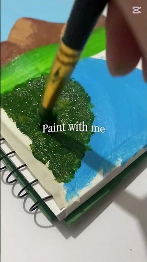 Easy Nature Painting Tutorial | River Between Hill 🏔️