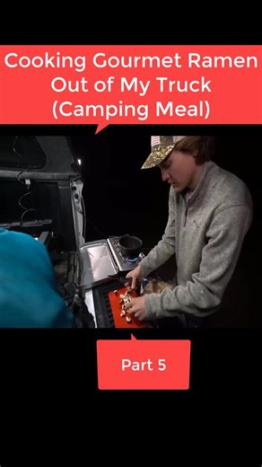 Cooking a Gourmet Dinner out of my Truck (Camping Meal) Part 5#camping #solocamping #trucklife #truckcamper