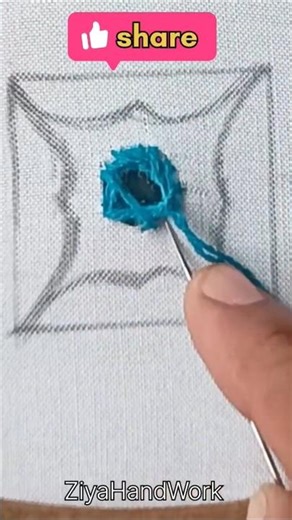 Easy Mirror work design #hand#diy#shortsviral #embrodering #mirror #gamthi