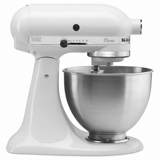 KitchenAid Classic 4.5 Qt. White Tilt-Head Stand Mixer - K45SSWH