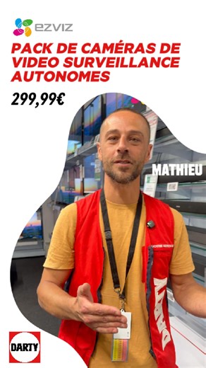 🔒☀️ SURVEILLEZ TOUT, SANS FILS, SANS CONTRAINTES ! 👉 Mathieu vous explique tout sur le pack EZVIZ HB8 👀 ✔️ 2 caméras motorisées 2K ✔️ 2 panneaux solaires INCLUS ☀️ ✔️ Vision à 360° détection humaine intelligente ✔️ Vision nocturne en couleur 🌙 ✔️ Jusqu’à 8 mois d’autonomie 🔋 ✔️ Appli gratuite Wi-Fi Google Assistant 📱 💬 Maison ou jardin : où l’installeriez-vous ? Répondez en commentaire 👇 📍 Disponible chez Darty Réunion Nos collaborateurs seront ravis de vous accueillir, vous informer et