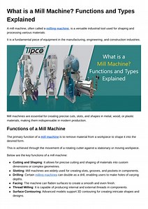 What is a Mill Machine Functions and Types Explained - SlideServe