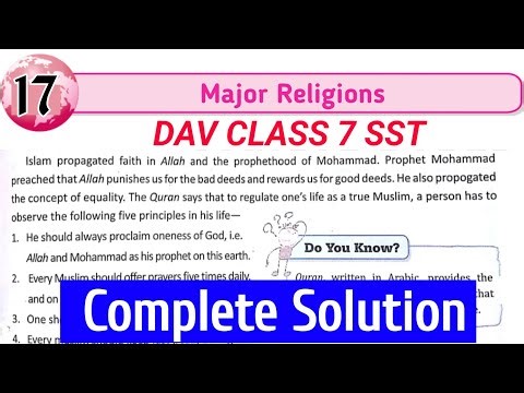 Major Religions Question Answer | Chapter 17 | DAV Class 7 SST |
