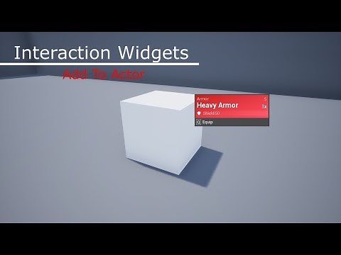 Interaction Widgets (Asset) (Add To Actor)