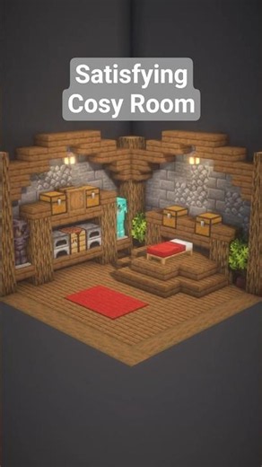 Satisfying Cosy Room ☕ Minecraft Build Idea