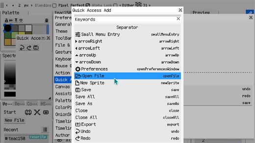 Resprite DA 1.29.2: 新的自定义快速访问面板