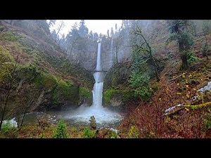 Multnomah Falls rages after atmospheric river