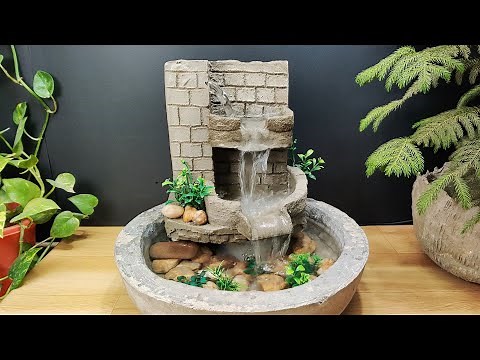 How to make wonderful beautiful waterfall fountain water fountain