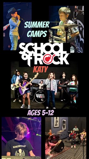 ENROLL NOW & SAVE 20%! School of Rock has fun, high energy music camps for budding & emerging musicians who want to see what it's like to perform on stage! REGISTER HERE: https://www.schoolofrock.com/locations/katy/music-campsUse promo code KATYMAG20 to save 20%. | KATY MAGAZINE, Katy Texas