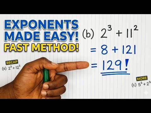 How to Solve Exponents Easily | Math Made Simple!