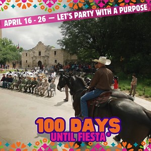 🎊 The “100 Days ’til Fiesta” countdown starts TODAY, January 6! 🗓️🎉 Over the next 100 days, the Fiesta® Commission will celebrate the road to Fiesta® by spotlighting an official Fiesta® Event Organization each day with a “Did You Know?” presented by Gamez Law Firm. From parades and pageantry to music, food, and traditions, each official Fiesta® event coordinated by a San Antonio–area nonprofit is unique and special to the overall Fiesta® experience. ✨ Join us as we "Fiesta Together" during Fi