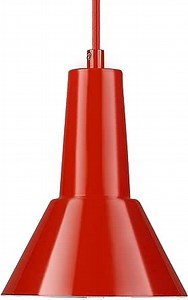 zeyu 1-Light Modern Single Pendant Light, Ceiling Hanging Light Fixture with Metal Dome Shade, Red Finish, ZG31M1L RED