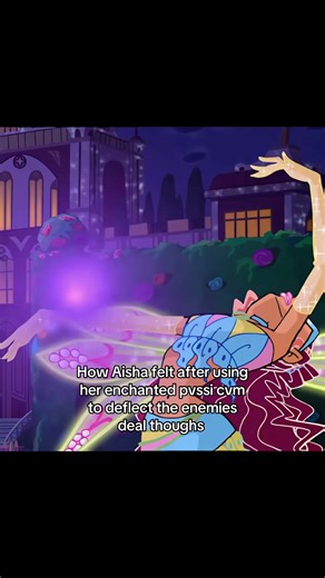 Aisha's Magical Defense Against Enemies in Winx Club