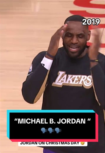LeBron had to give Michael B. Jordan a shout 🤣 #NBA #Basketball #LeBron #MichaelBJordan #LeBronJames