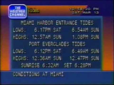 Bizarre Miami Weather Channel Forecast March 1993