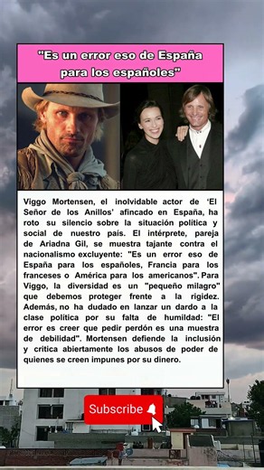 Viggo Mortensen habla claro sobre España y el nacionalismo 💥